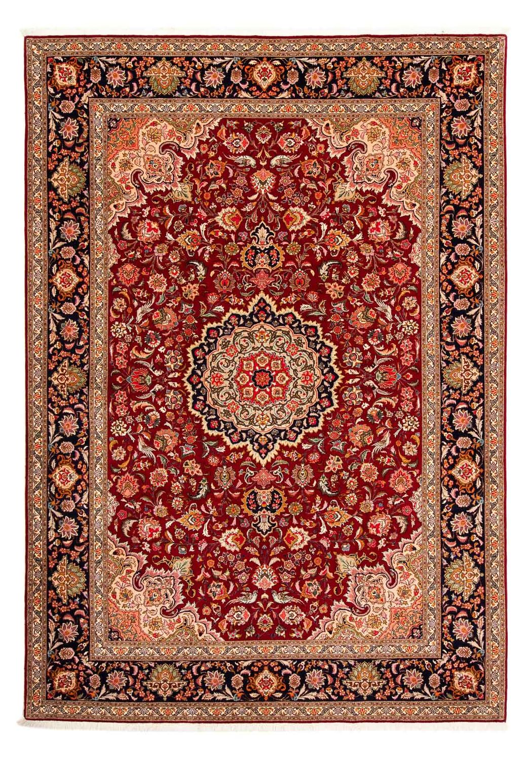 Tappeto Persero - Tabriz - Reale - 303 x 209 cm - rosso scuro