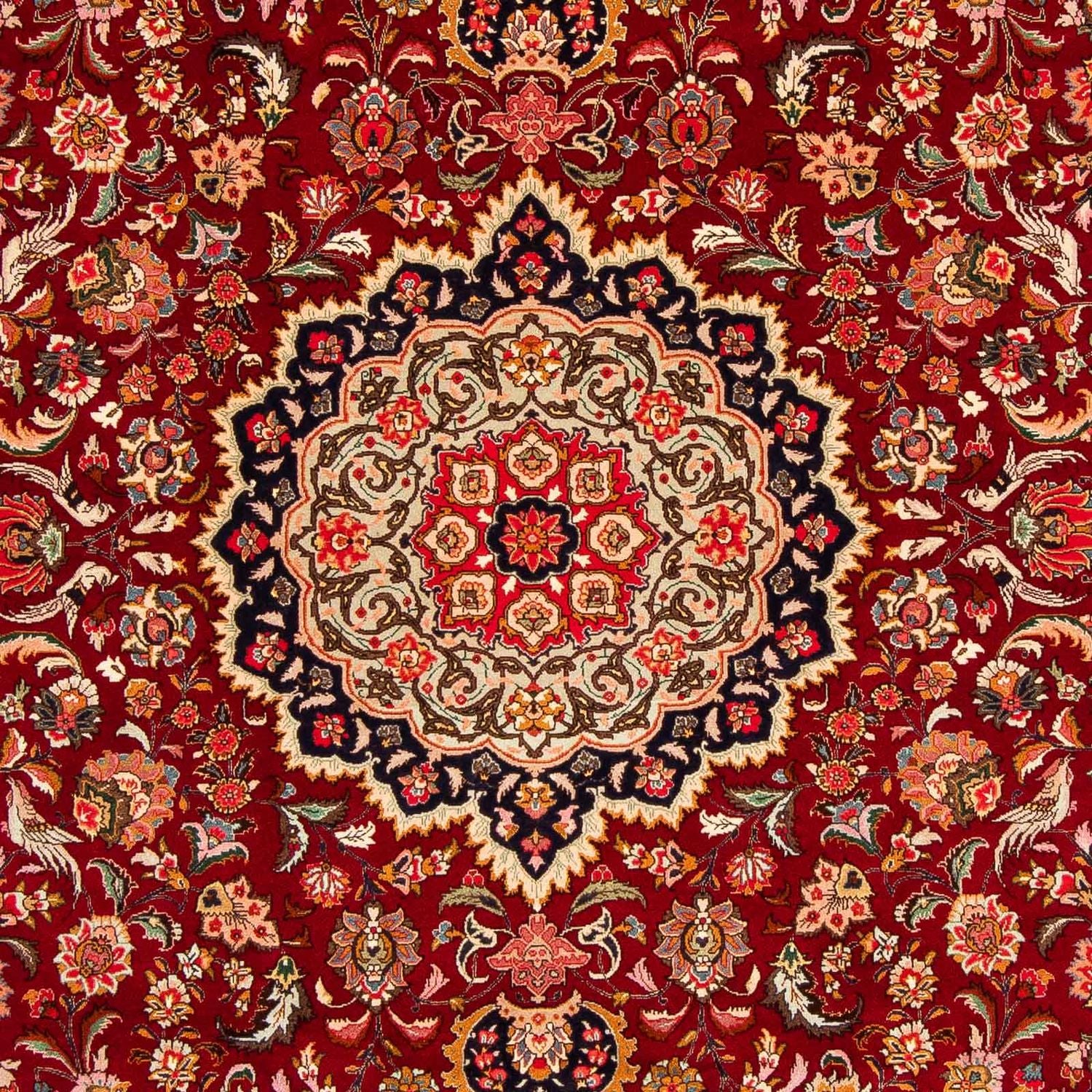 Tappeto Persero - Tabriz - Reale - 303 x 209 cm - rosso scuro