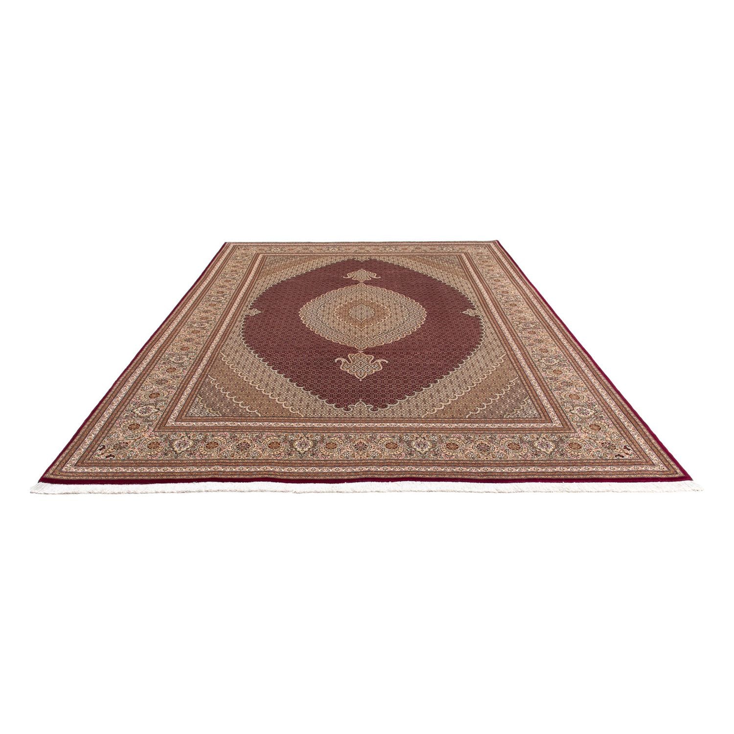 Tappeto Persero - Tabriz - 351 x 254 cm - rosso scuro