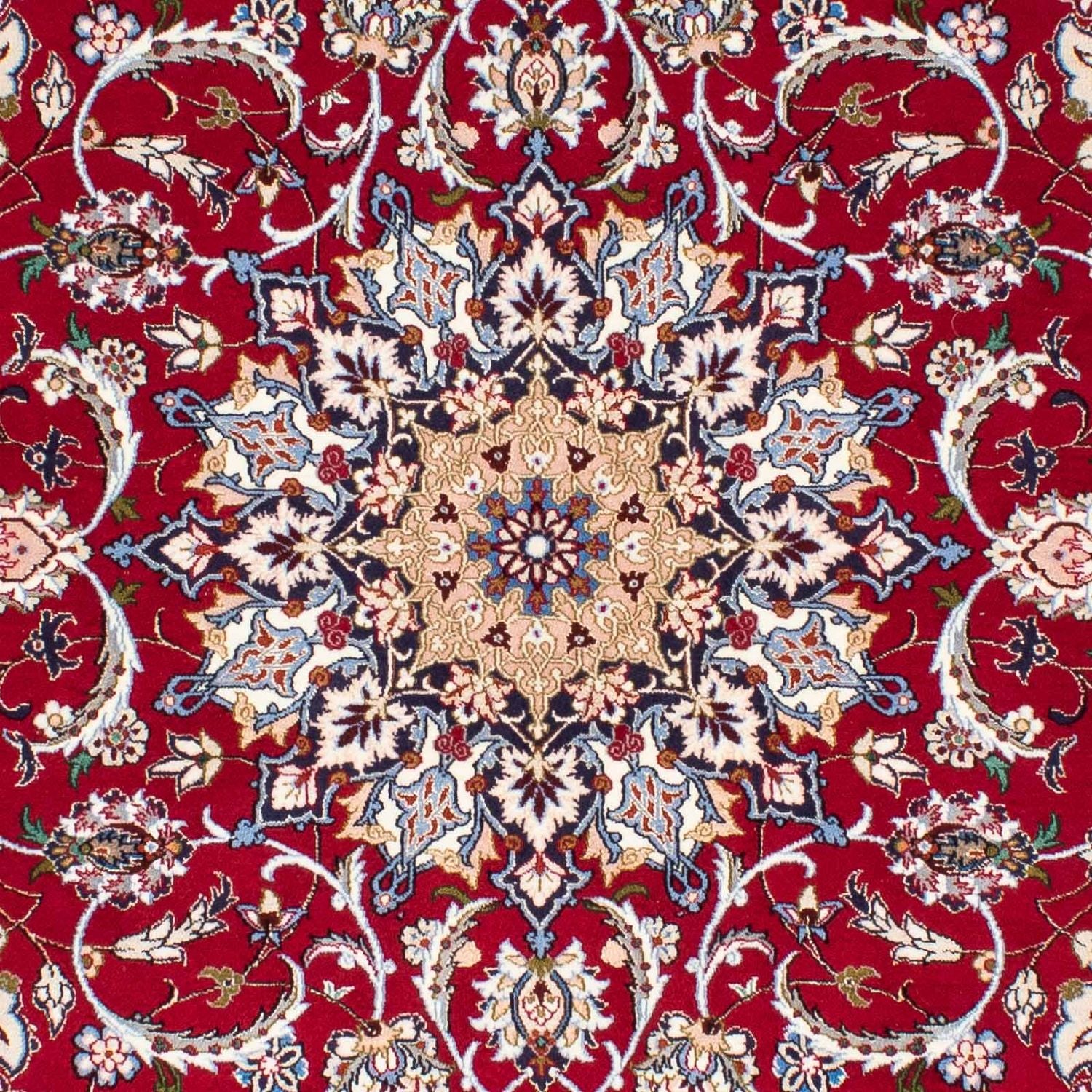 Tappeto Persero - Isfahan - Premio - 227 x 164 cm - rosso scuro