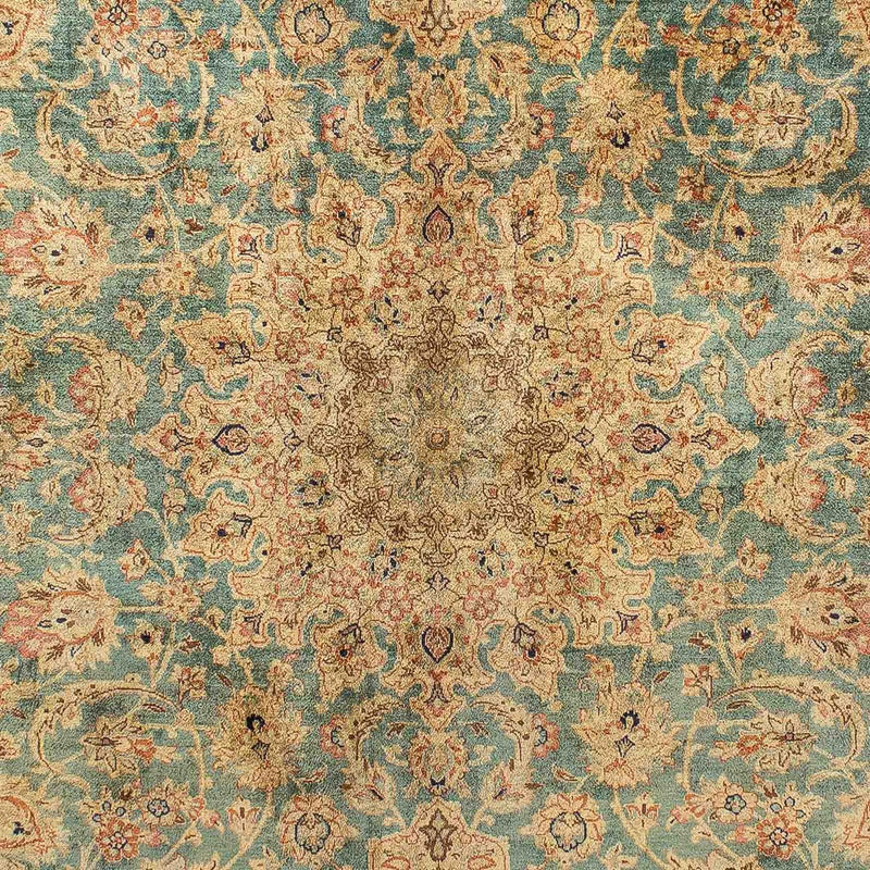 Tappeto di seta - Ghom seta - Premio - 216 x 132 cm - blu scuro