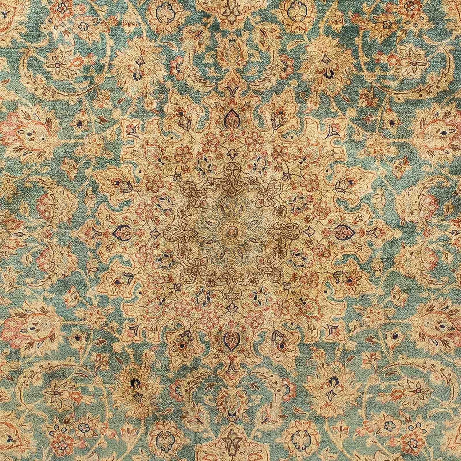 Tappeto di seta - Ghom seta - Premio - 216 x 132 cm - blu scuro