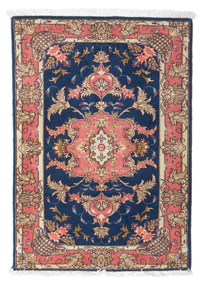 Tappeto Persero - Tabriz - Reale - 82 x 58 cm - blu scuro