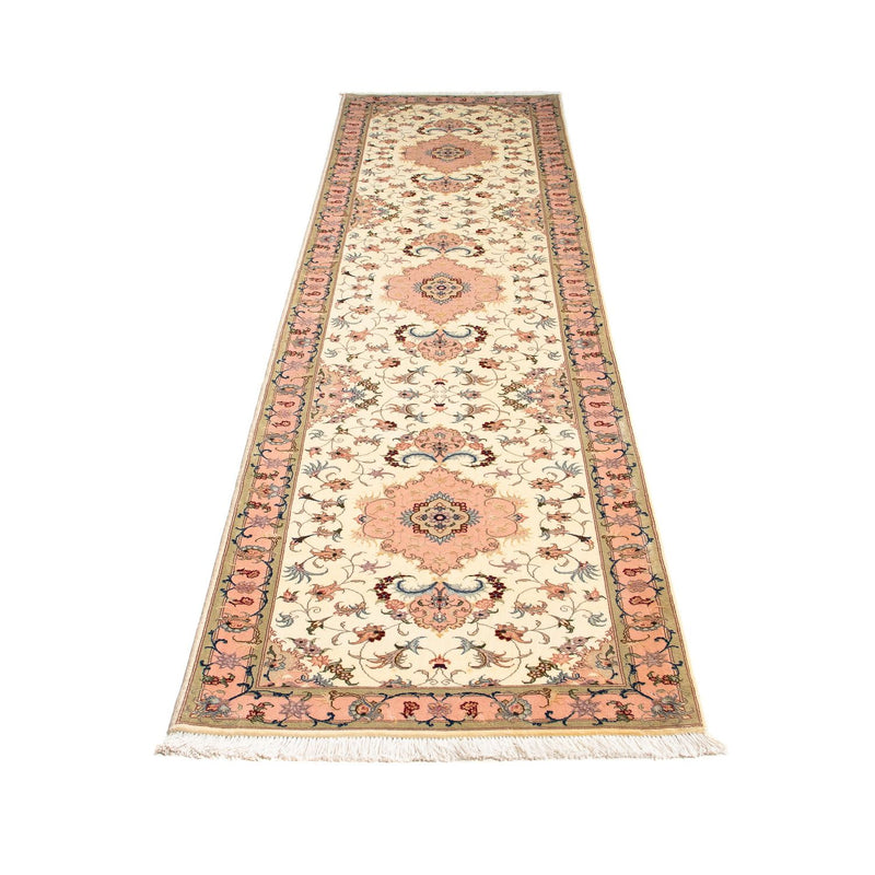 Tappeto corsia Tappeto Persero - Tabriz - Reale - 300 x 74 cm - beige