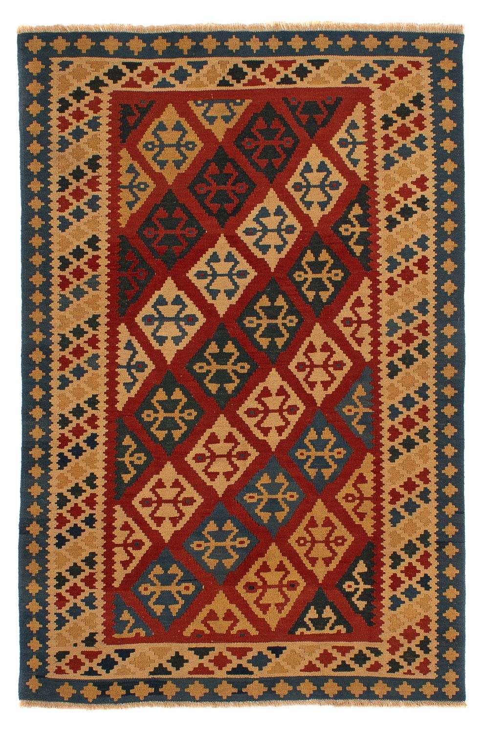 Tappeto Kelim - Orientale - 217 x 142 cm - rosso scuro