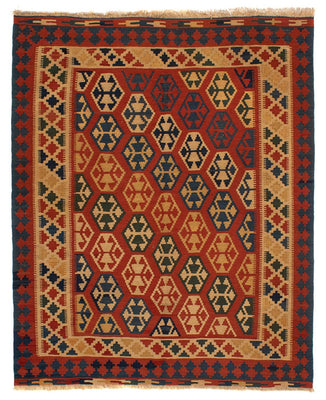 Tappeto Kelim - Orientale - 181 x 155 cm - rosso scuro
