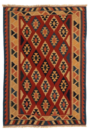 Tappeto Kelim - Orientale - 200 x 153 cm - ruggine