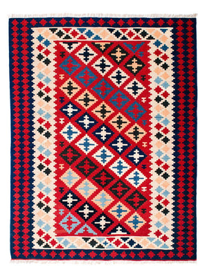 Tappeto Kelim - Orientale - 202 x 153 cm - rosso
