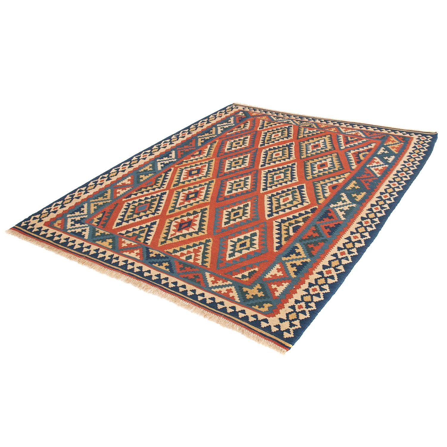 Tappeto Kelim - Orientale - 213 x 165 cm - rosso scuro
