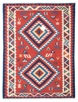 Tappeto Kelim - Orientale - 213 x 160 cm - rosso