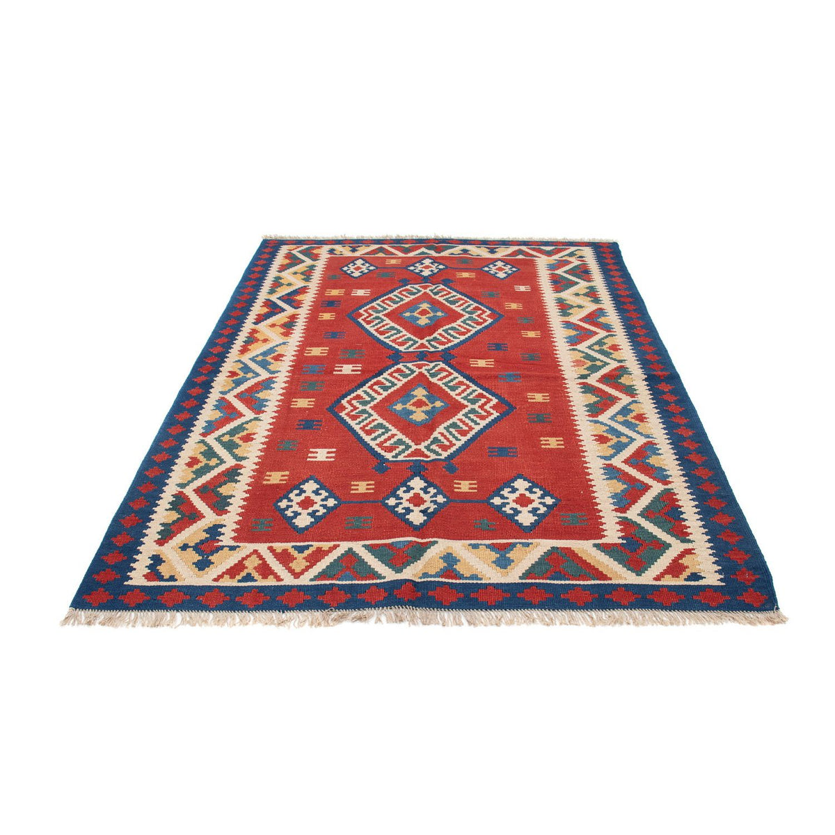 Tappeto Kelim - Orientale - 222 x 146 cm - rosso scuro