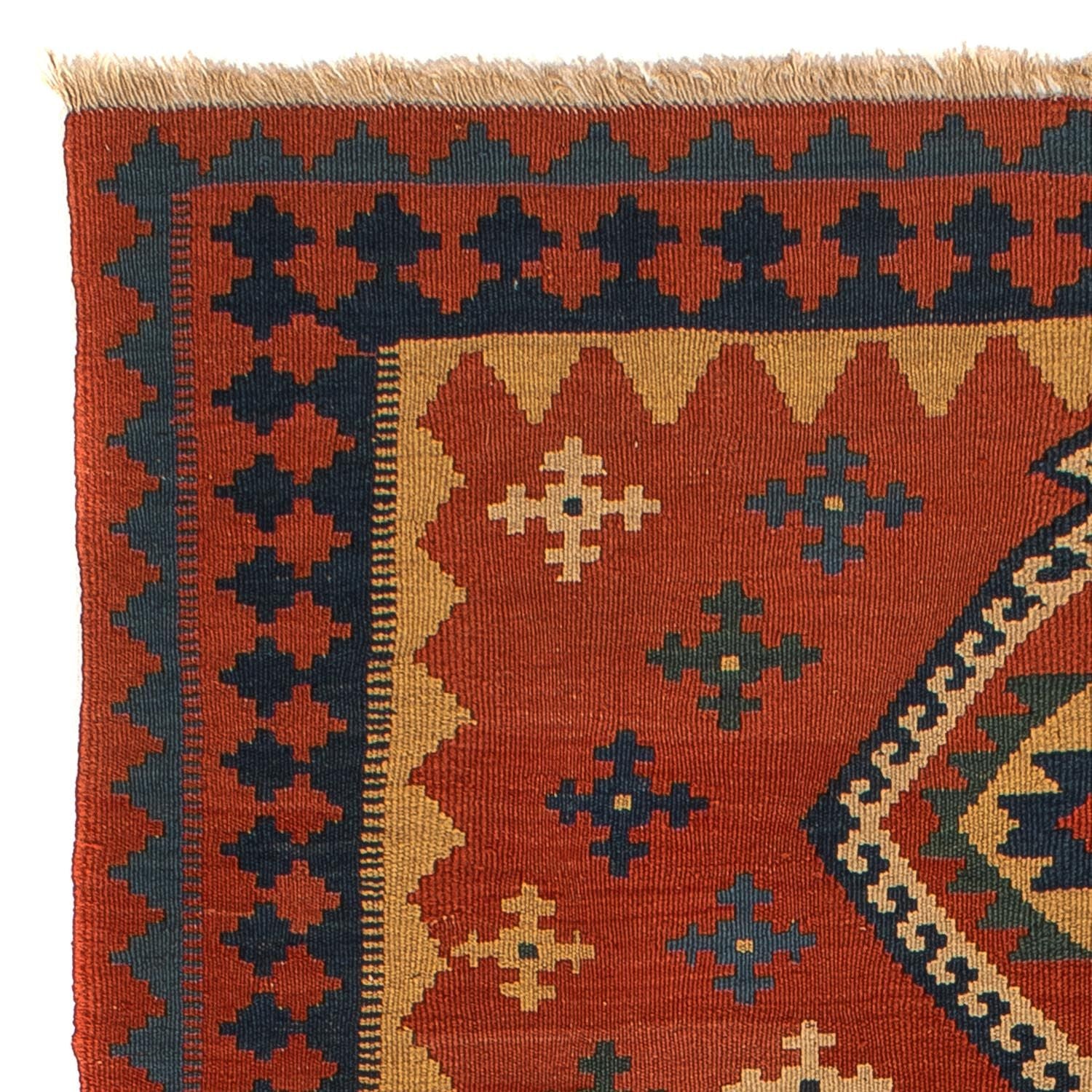 Tappeto Kelim - Orientale - 198 x 138 cm - rosso scuro