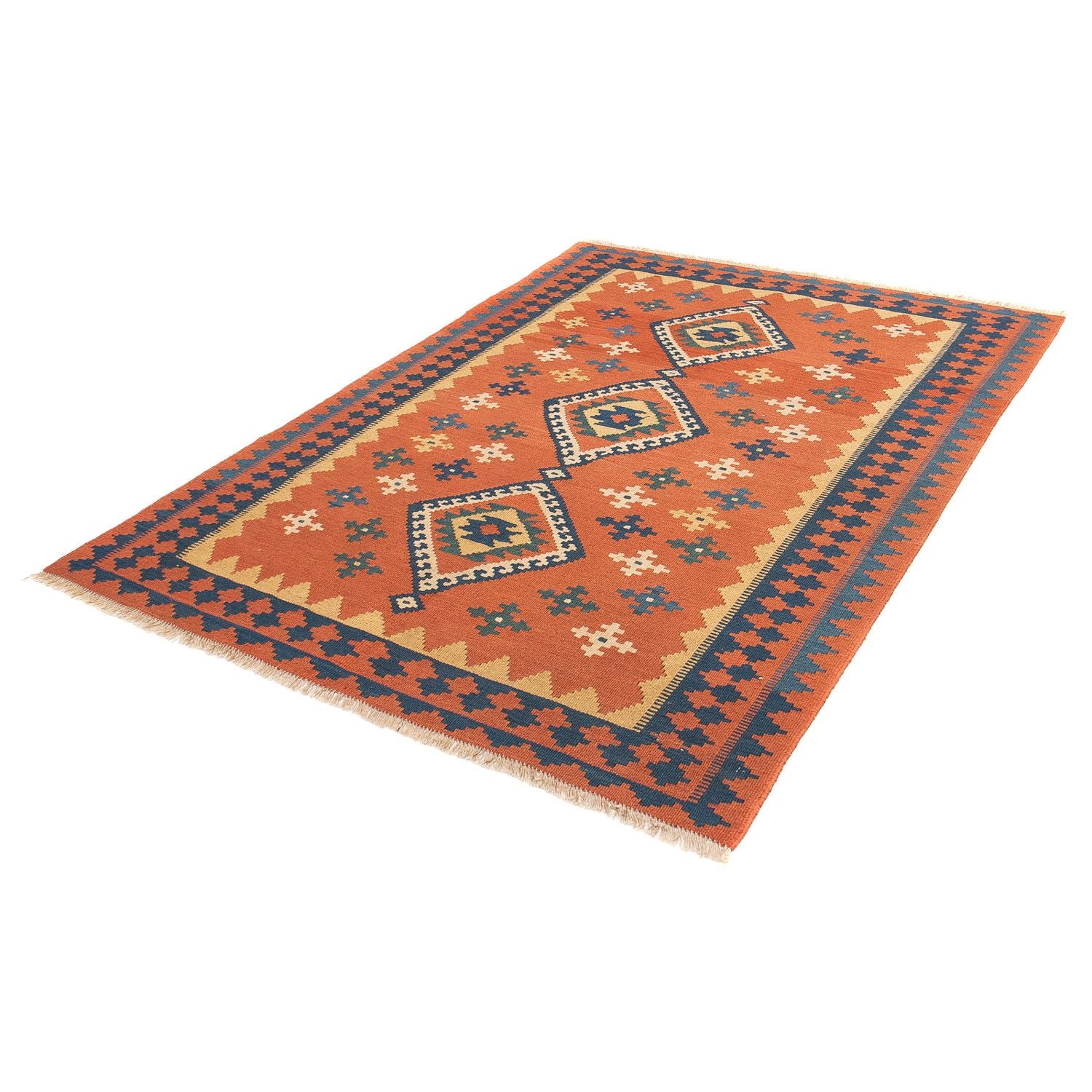 Tappeto Kelim - Orientale - 198 x 138 cm - rosso scuro
