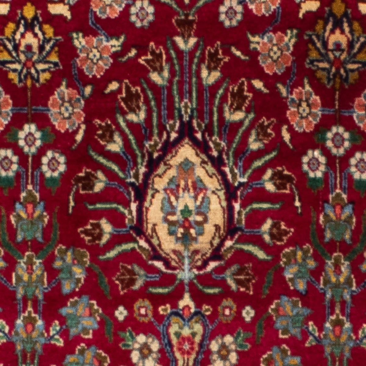 Tappeto corsia Tappeto Persero - Tabriz - 265 x 106 cm - rosso scuro