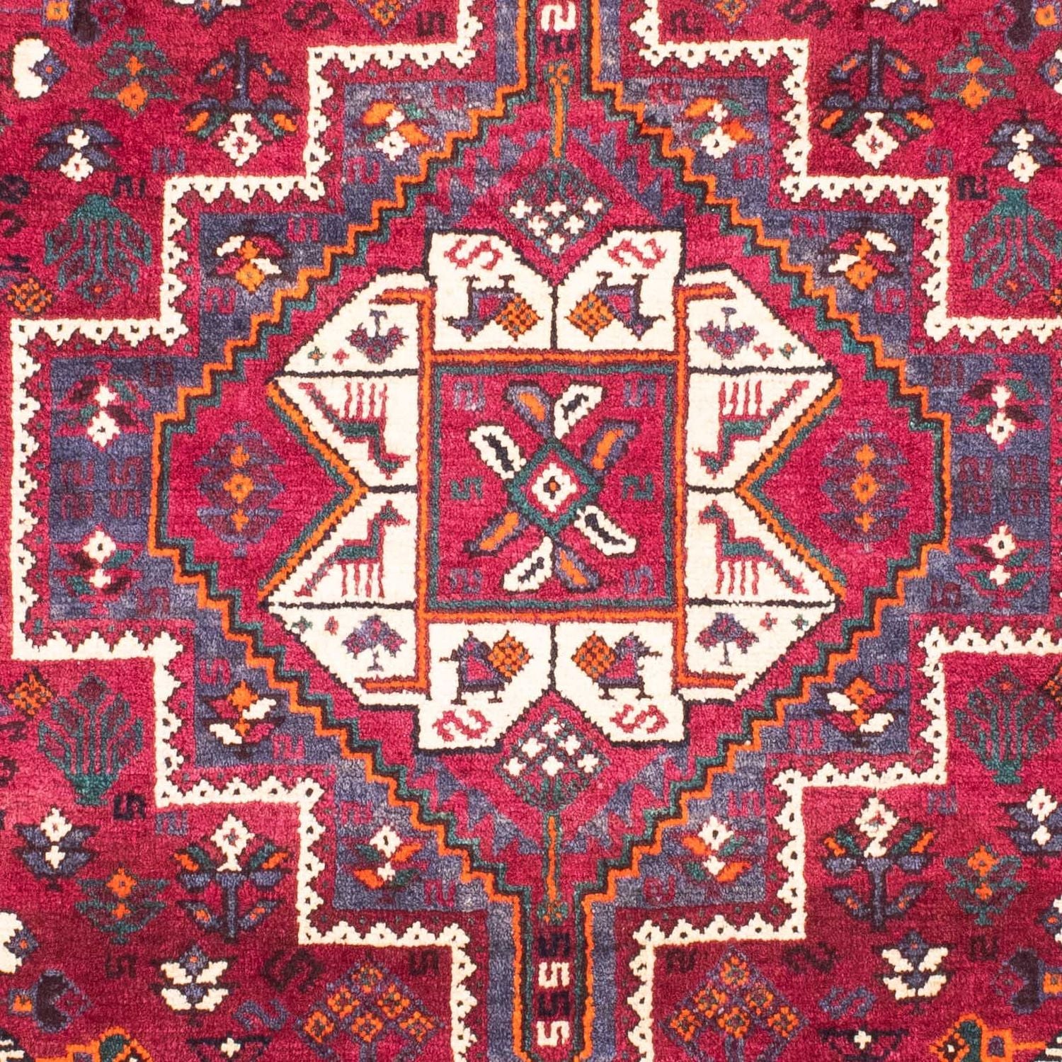 Tappeto Persero - Nomade - 153 x 118 cm - rosso scuro