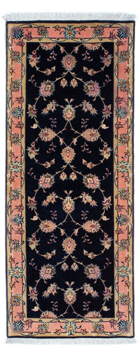 Tappeto corsia Tappeto Persero - Tabriz - Reale - 200 x 74 cm - blu scuro