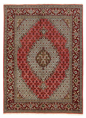 Tappeto Persero - Tabriz - 198 x 148 cm - rosso scuro