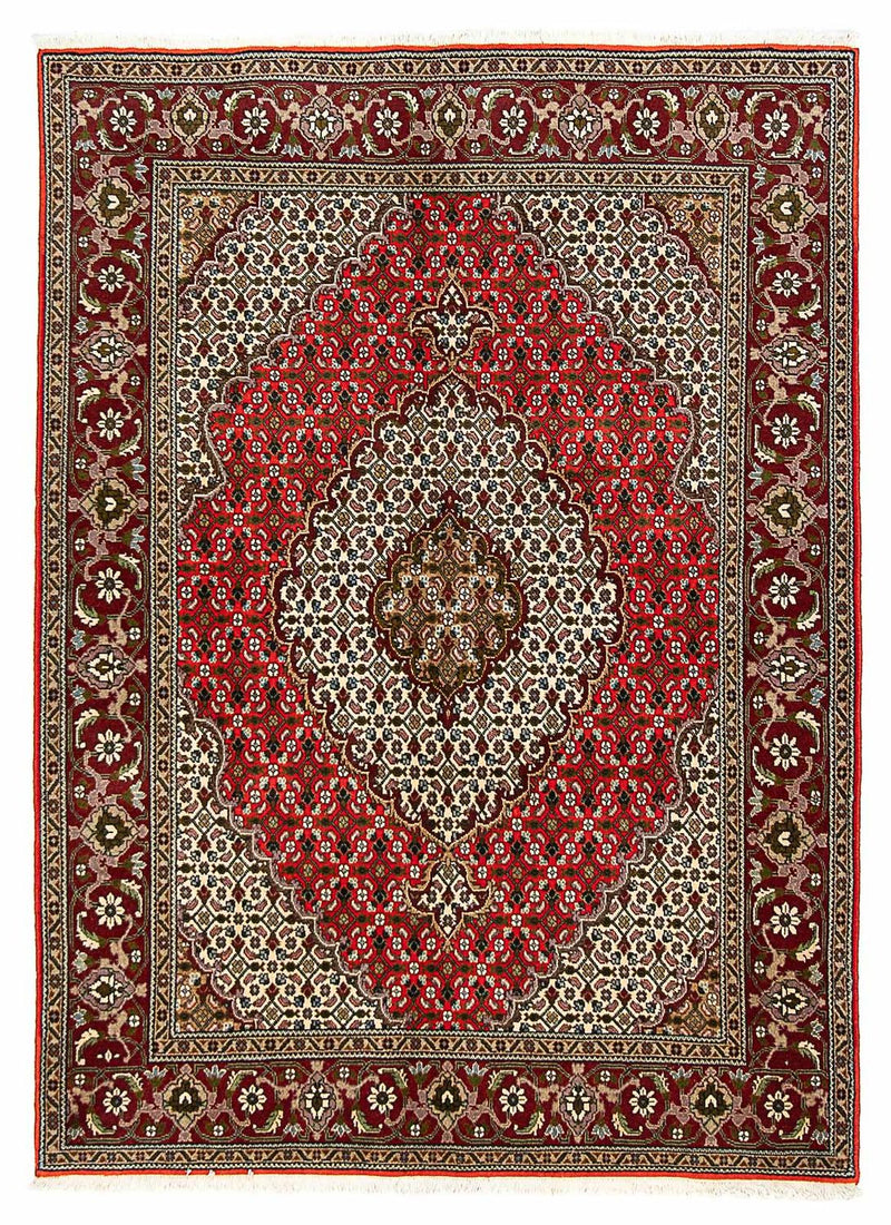 Tappeto Persero - Tabriz - 198 x 148 cm - rosso scuro
