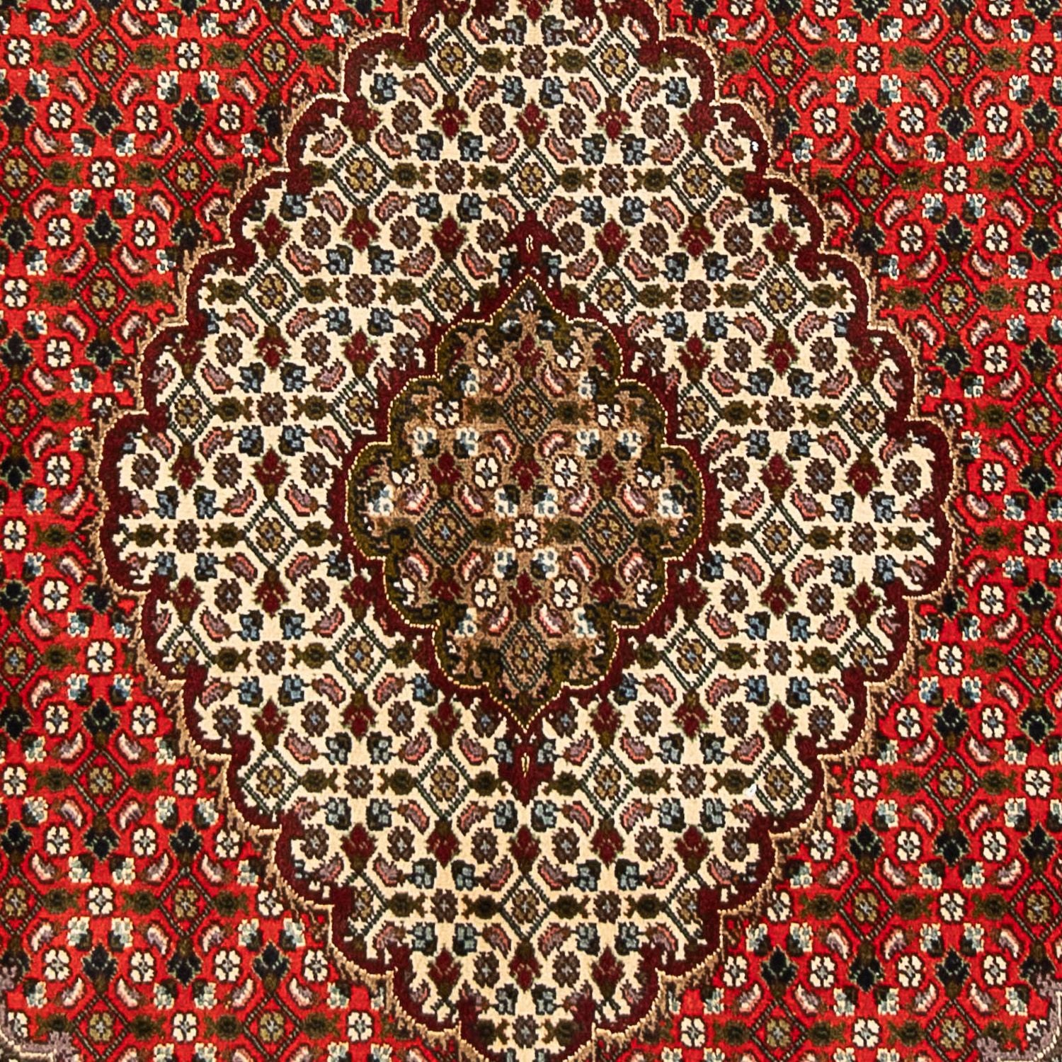 Tappeto Persero - Tabriz - 198 x 148 cm - rosso scuro