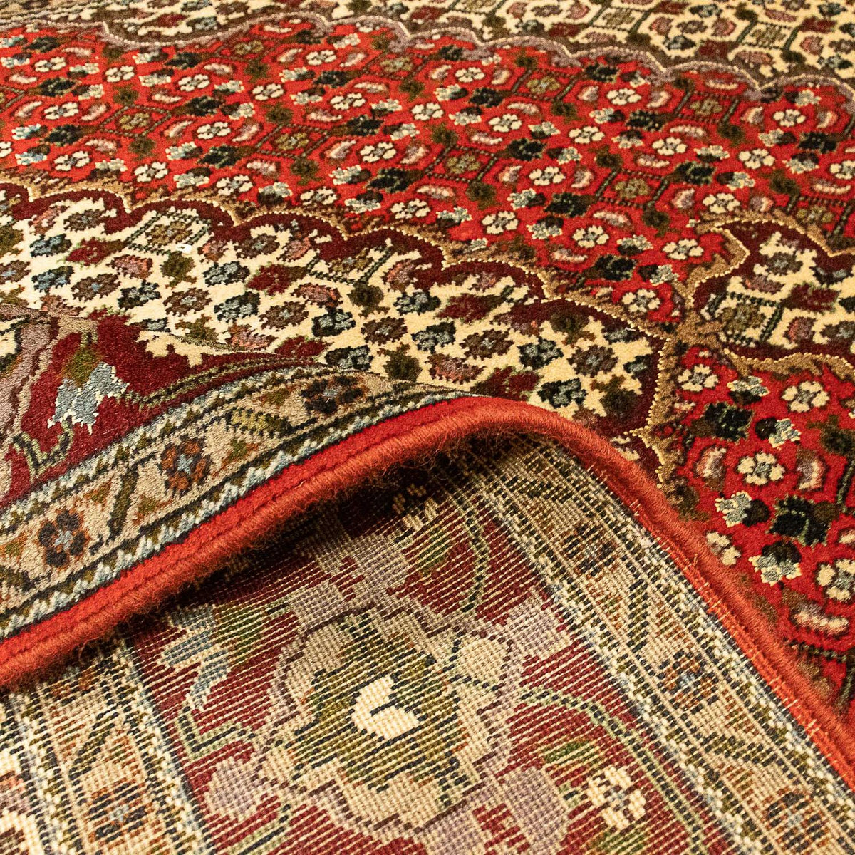 Tappeto Persero - Tabriz - 198 x 148 cm - rosso scuro