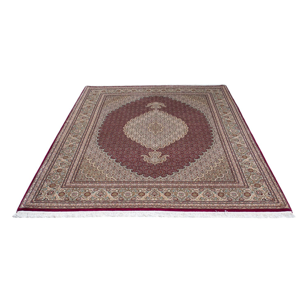 Tappeto Persero - Tabriz - 209 x 153 cm - rosso scuro