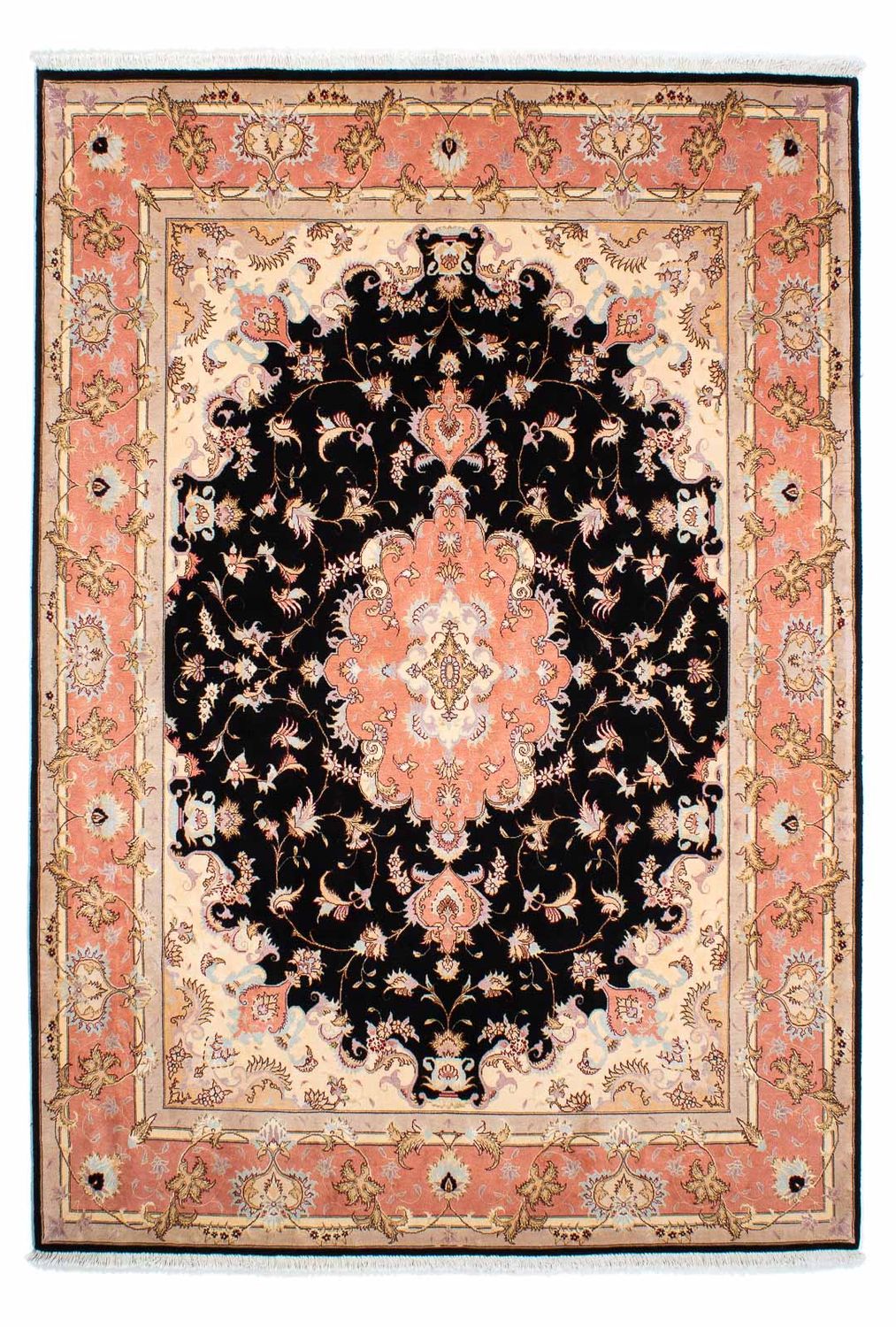 Tappeto Persero - Tabriz - Reale - 238 x 170 cm - blu scuro