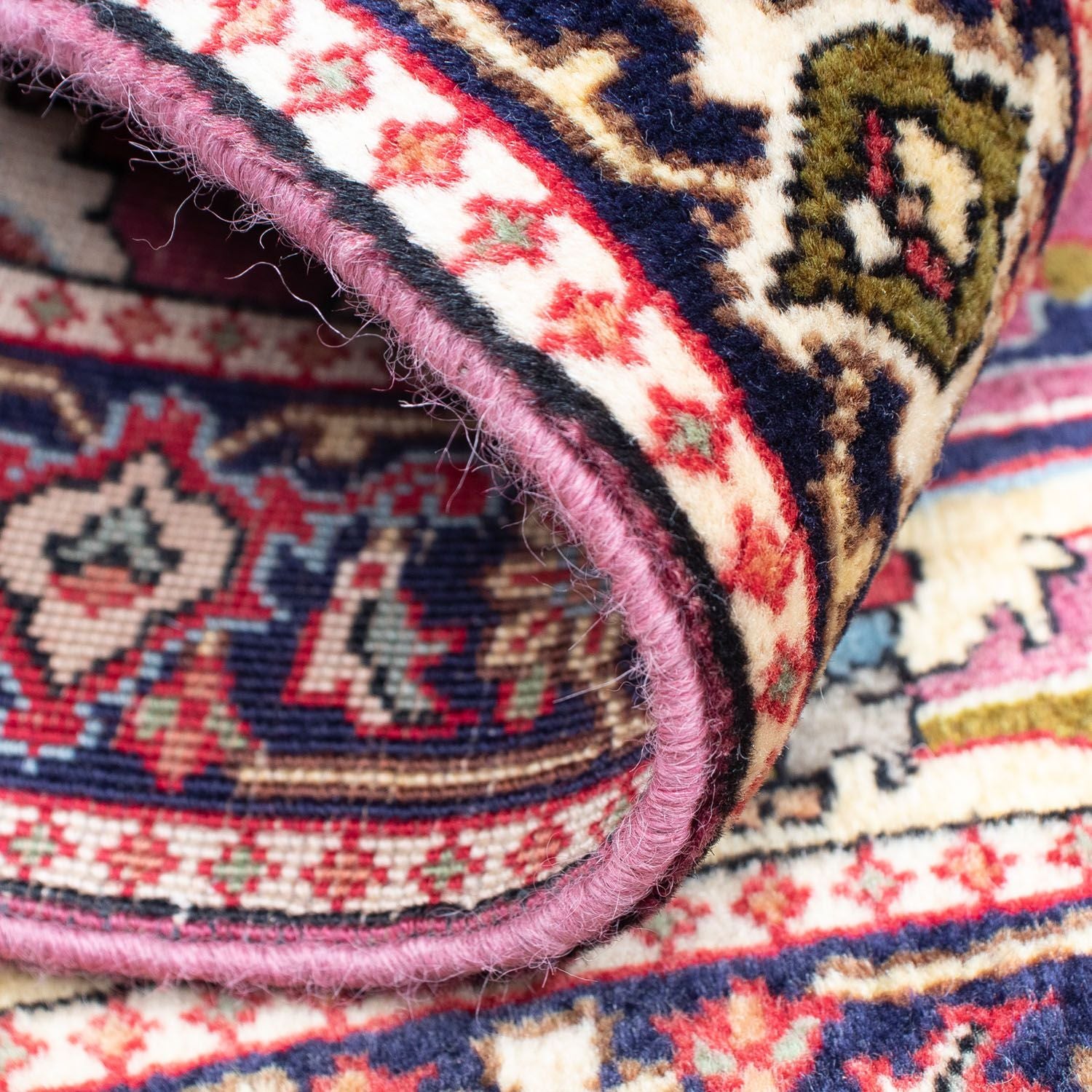 Tappeto Persero - Tabriz - 84 x 60 cm - blu scuro