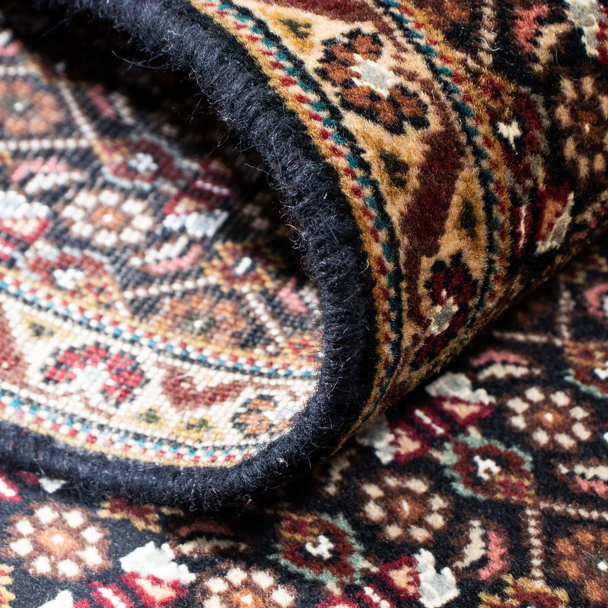 Tappeto corsia Tappeto Persero - Tabriz - 204 x 74 cm - blu scuro