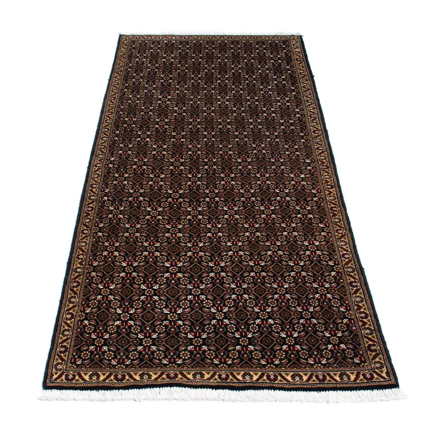 Tappeto corsia Tappeto Persero - Tabriz - 204 x 74 cm - blu scuro