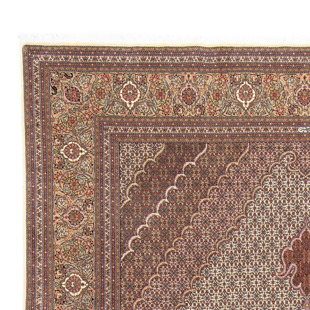 Tappeto Persero - Tabriz - 358 x 248 cm - marrone chiaro