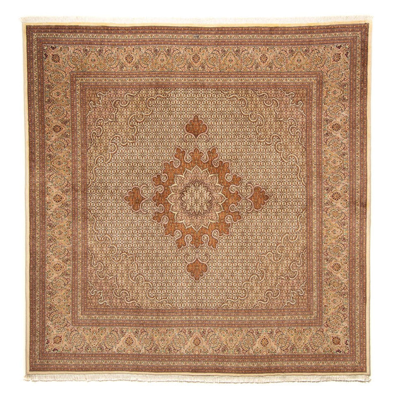 Tappeto Persero - Tabriz quadrato  - 251 x 251 cm - marrone chiaro