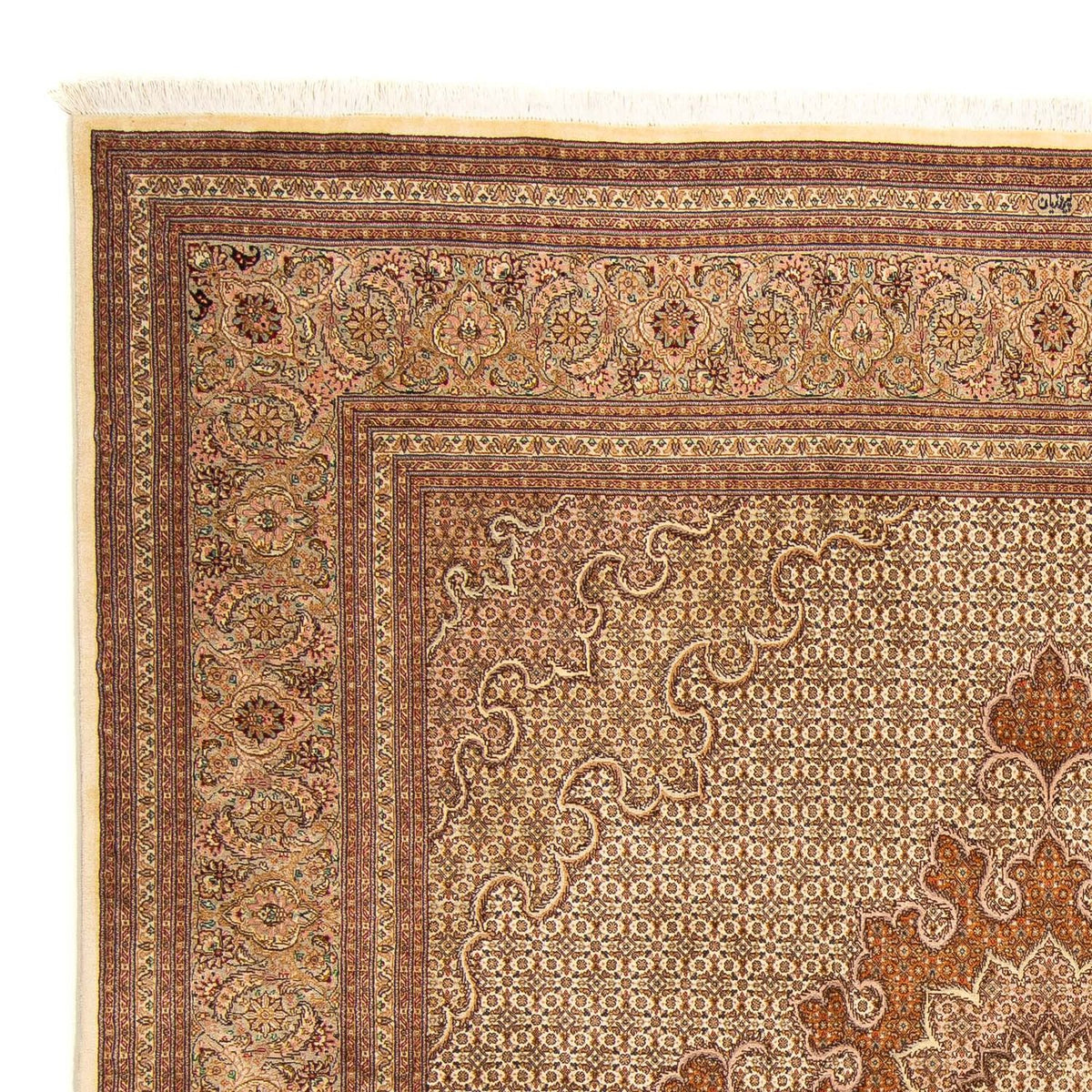 Tappeto Persero - Tabriz quadrato  - 251 x 251 cm - marrone chiaro