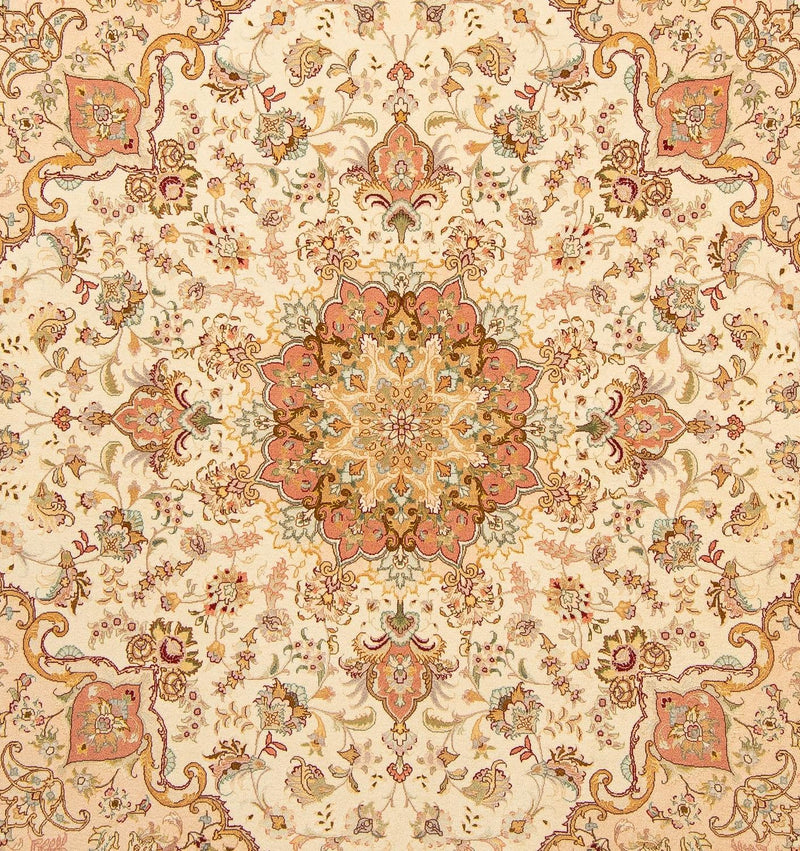 Tappeto Persero - Tabriz - Reale quadrato  - 212 x 205 cm - beige
