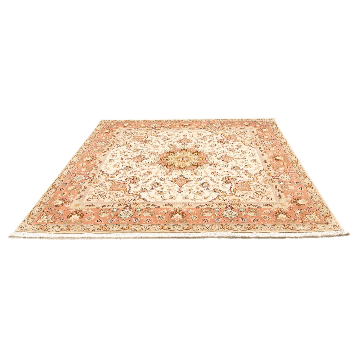 Tappeto Persero - Tabriz - Reale quadrato  - 212 x 205 cm - beige