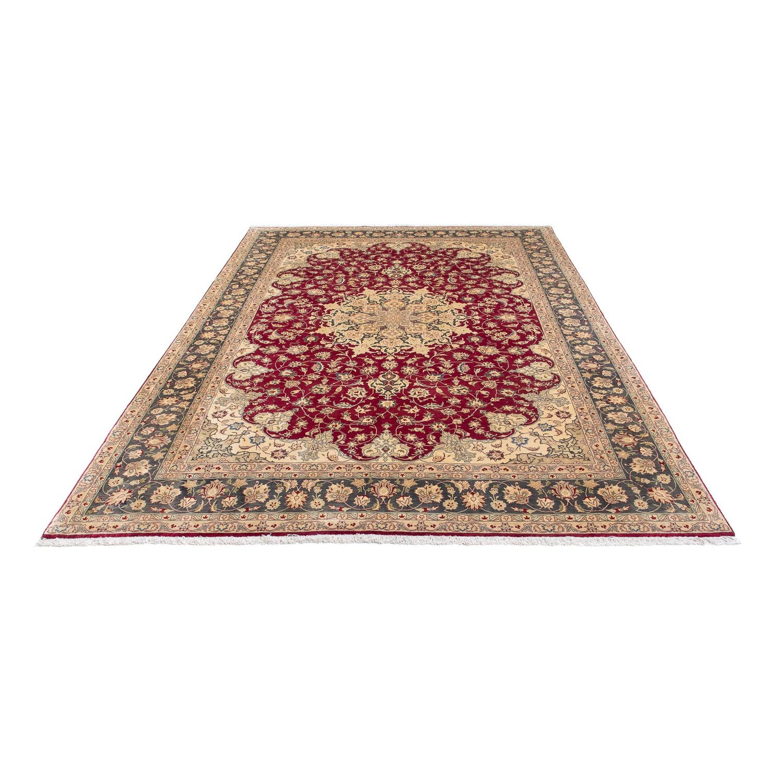 Tappeto Persero - Tabriz - Reale - 300 x 202 cm - rosso scuro