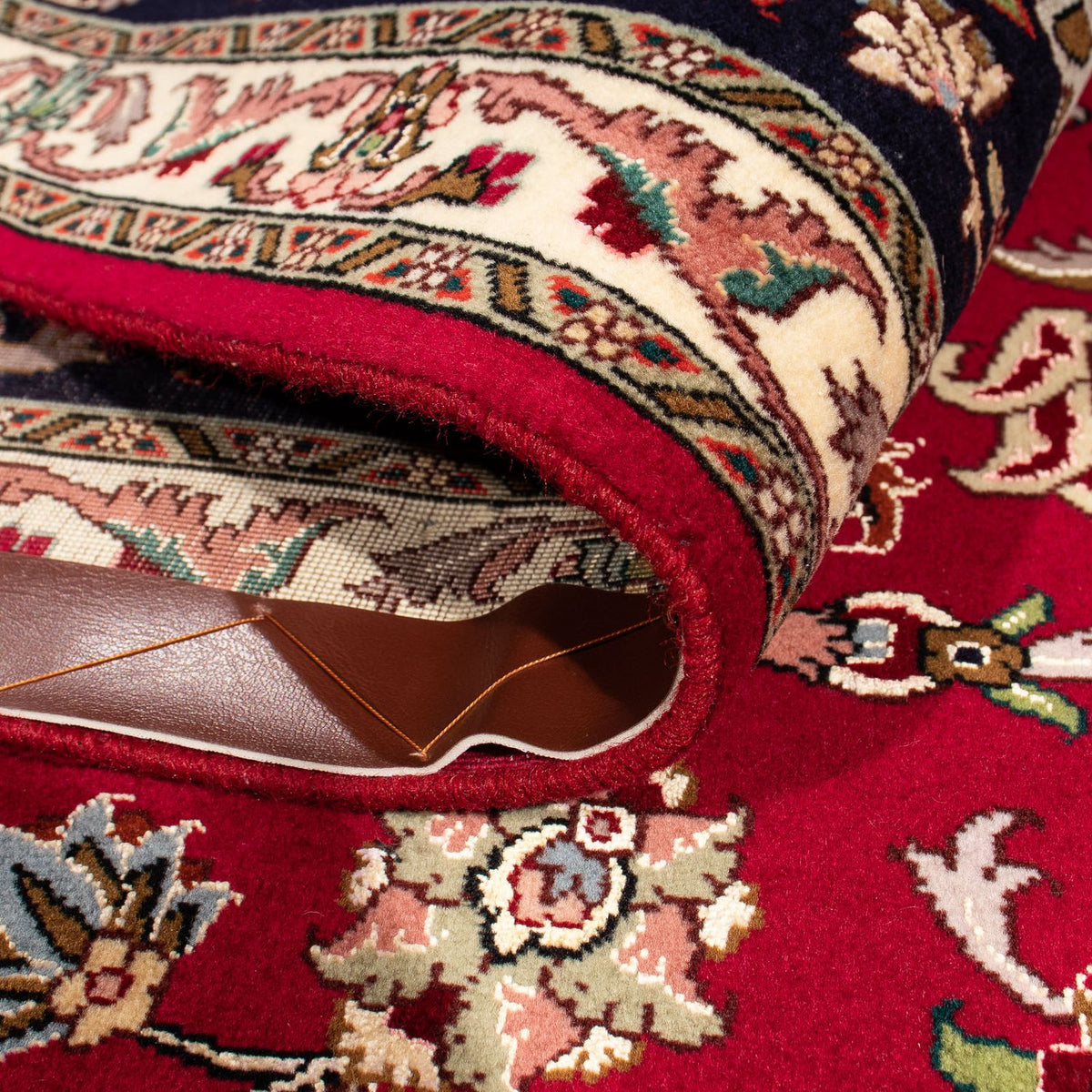 Tappeto Persero - Tabriz - Reale quadrato  - 254 x 254 cm - rosso