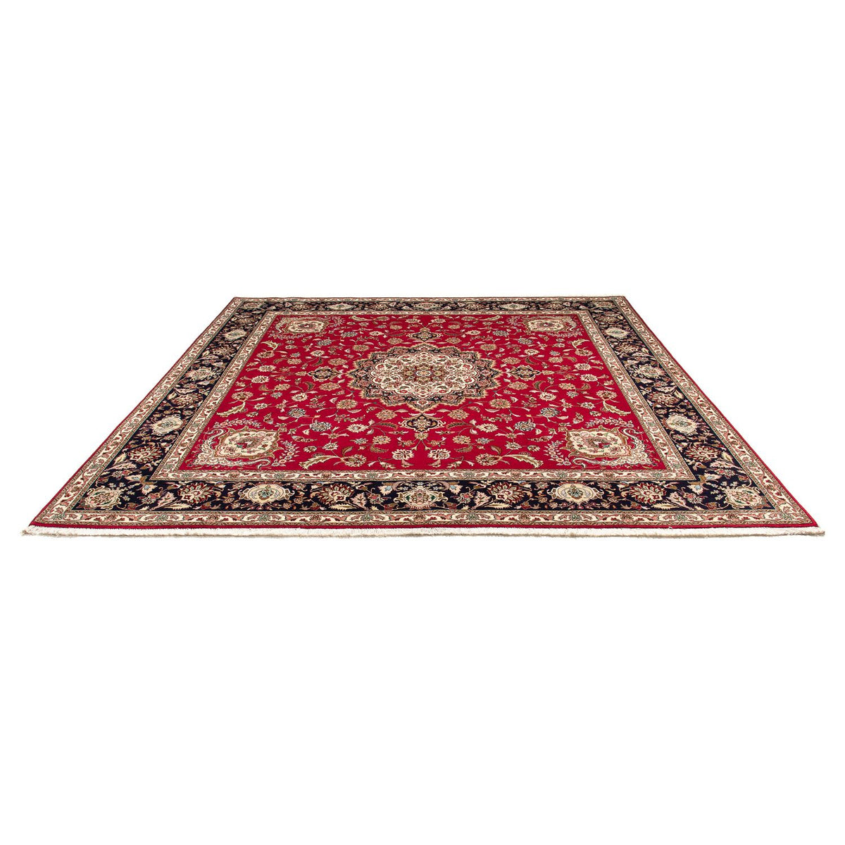 Tappeto Persero - Tabriz - Reale quadrato  - 254 x 254 cm - rosso