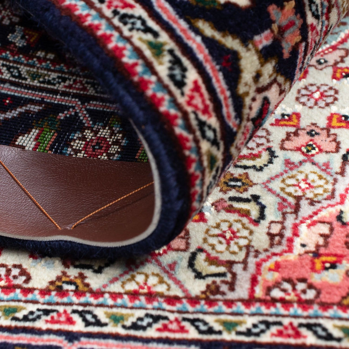 Tappeto Persero - Tabriz - Reale - 88 x 61 cm - blu scuro