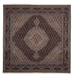 Tappeto Persero - Tabriz - Reale quadrato  - 251 x 249 cm - blu scuro