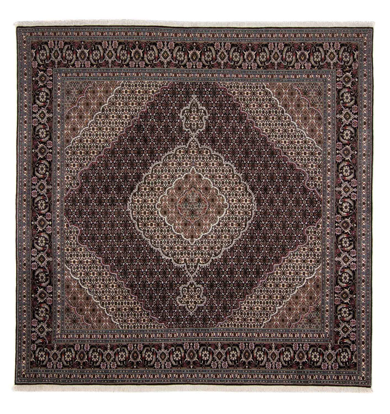 Tappeto Persero - Tabriz - Reale quadrato  - 251 x 249 cm - blu scuro