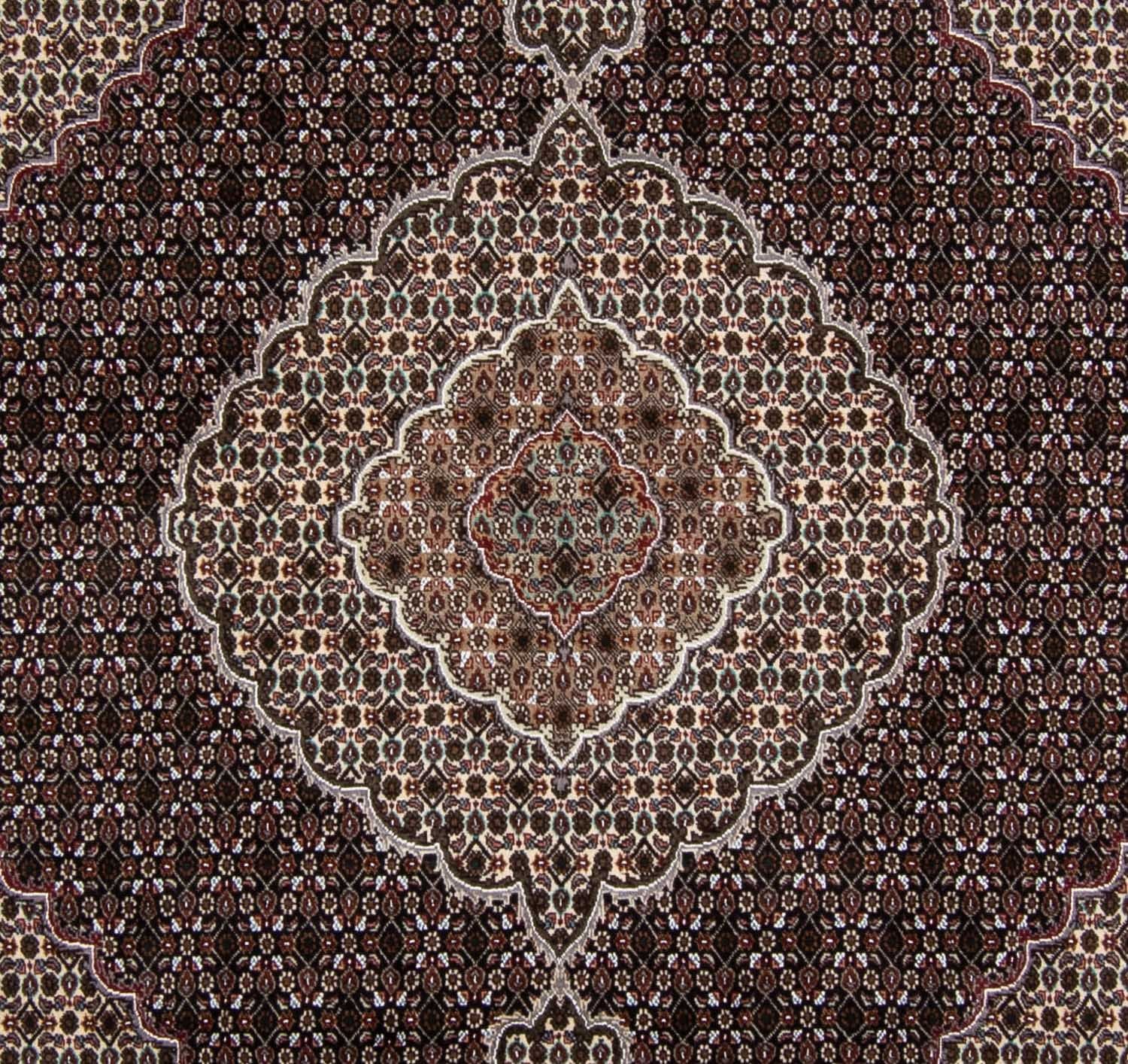 Tappeto Persero - Tabriz - Reale quadrato  - 251 x 249 cm - blu scuro