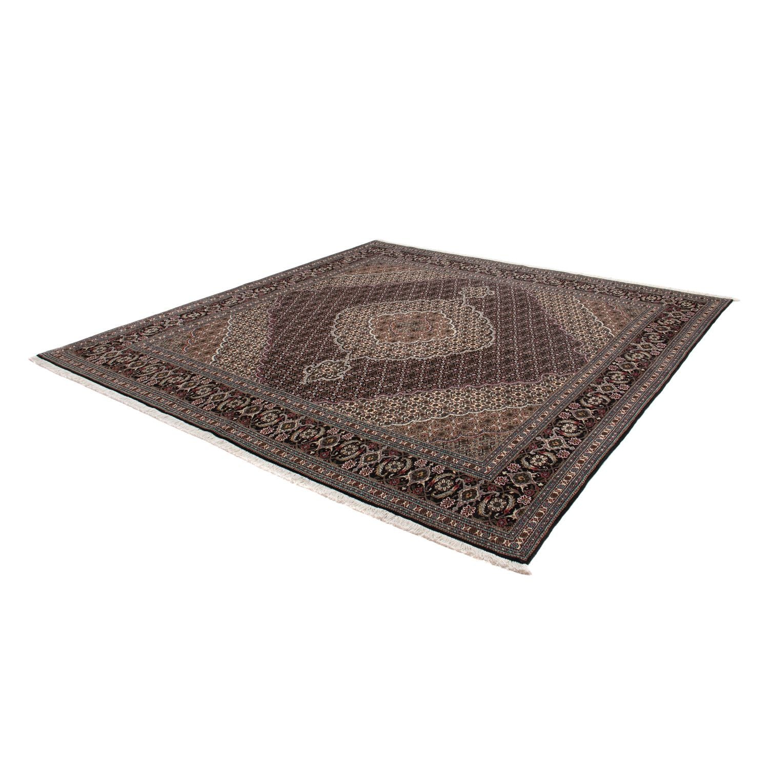 Tappeto Persero - Tabriz - Reale quadrato  - 251 x 249 cm - blu scuro