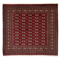 Tappeto afgano - Bukhara quadrato  - 205 x 193 cm - rosso