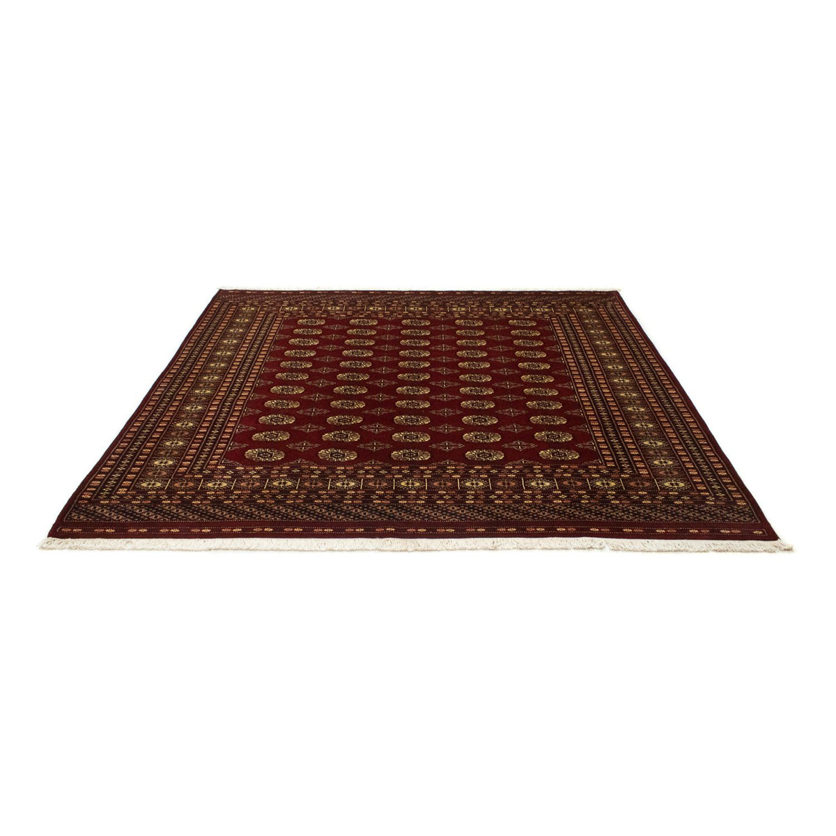 Tappeto afgano - Bukhara quadrato  - 205 x 193 cm - rosso