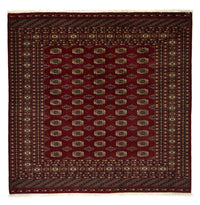 Tappeto afgano - Bukhara quadrato  - 205 x 205 cm - rosso