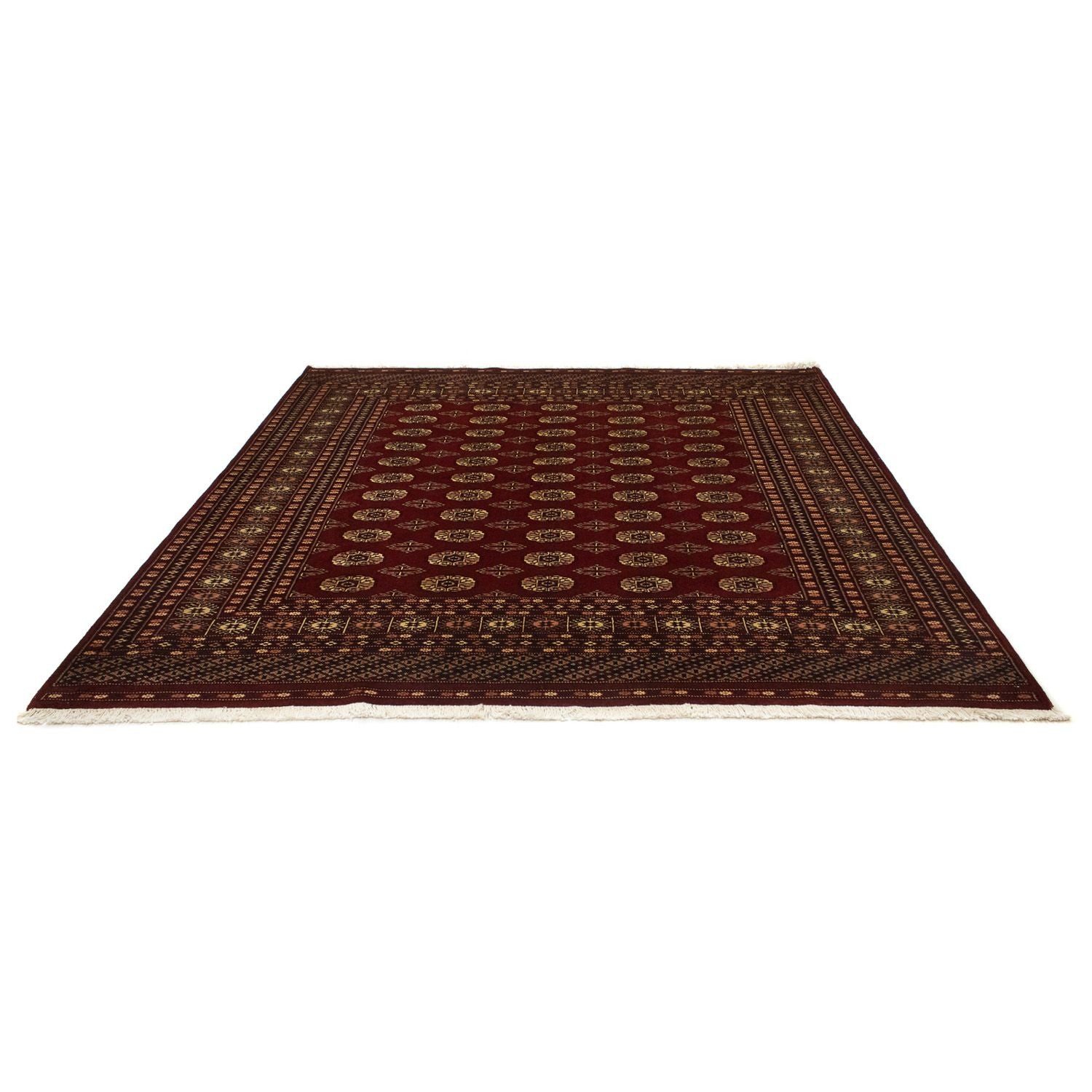 Tappeto afgano - Bukhara quadrato  - 205 x 205 cm - rosso