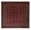 Tappeto afgano - Bukhara quadrato  - 205 x 195 cm - rosso