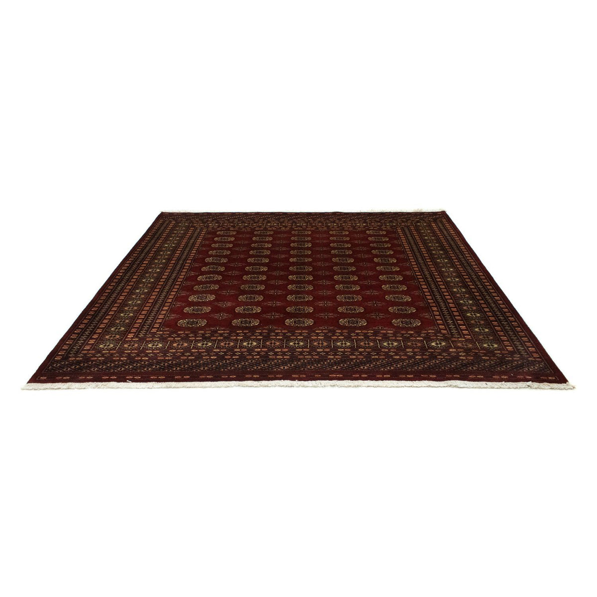 Tappeto afgano - Bukhara quadrato  - 205 x 195 cm - rosso