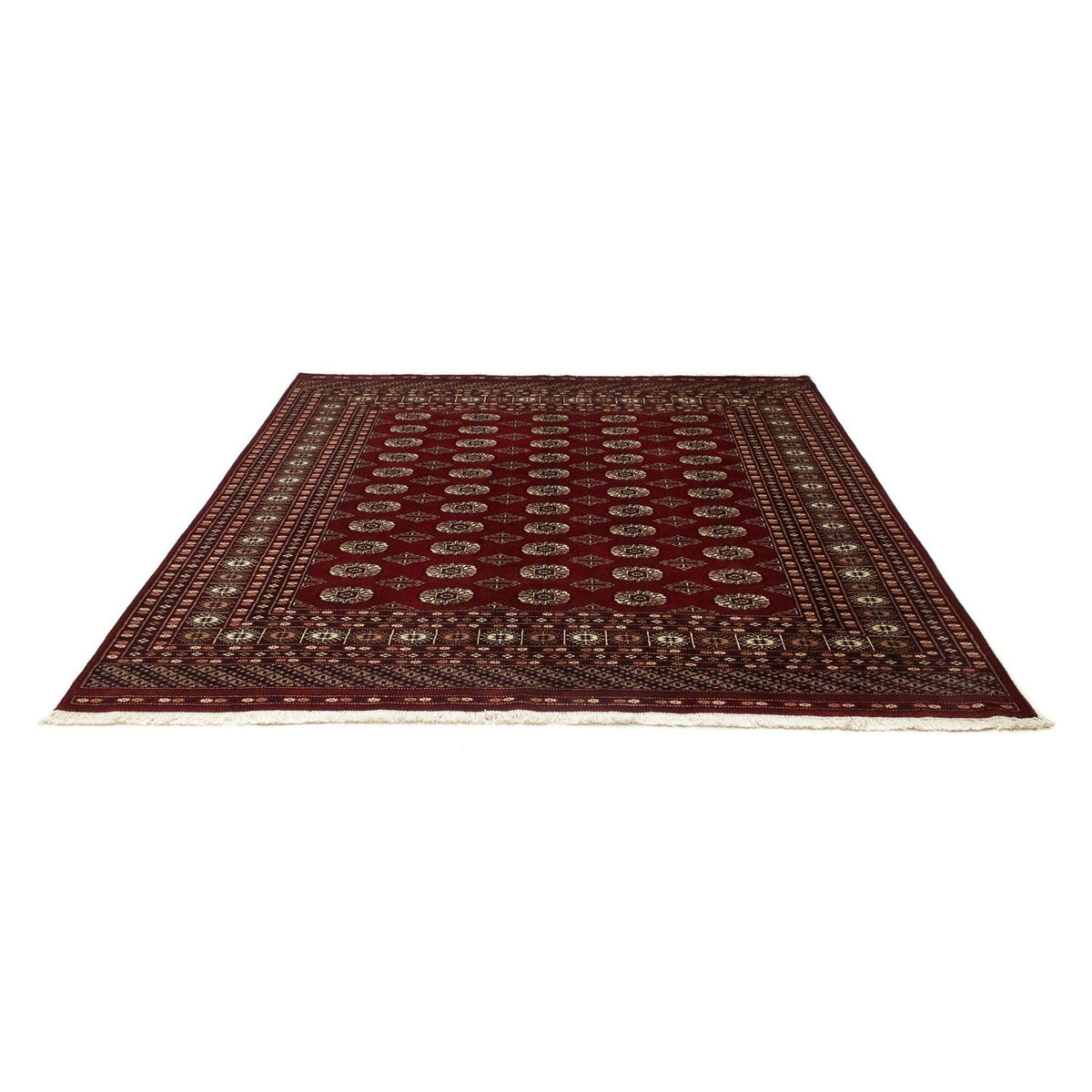 Tappeto afgano - Bukhara quadrato  - 203 x 199 cm - rosso