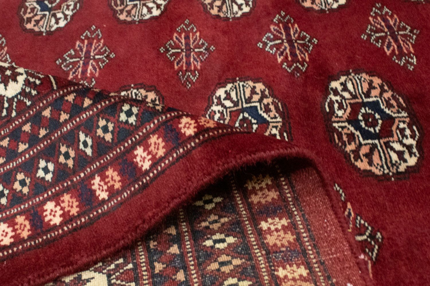 Tappeto afgano - Bukhara - 247 x 201 cm - rosso